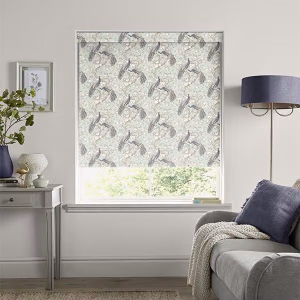 Laura Ashley Belvedere Made To Measure Blackout Roller Blind in Duck Egg Blue