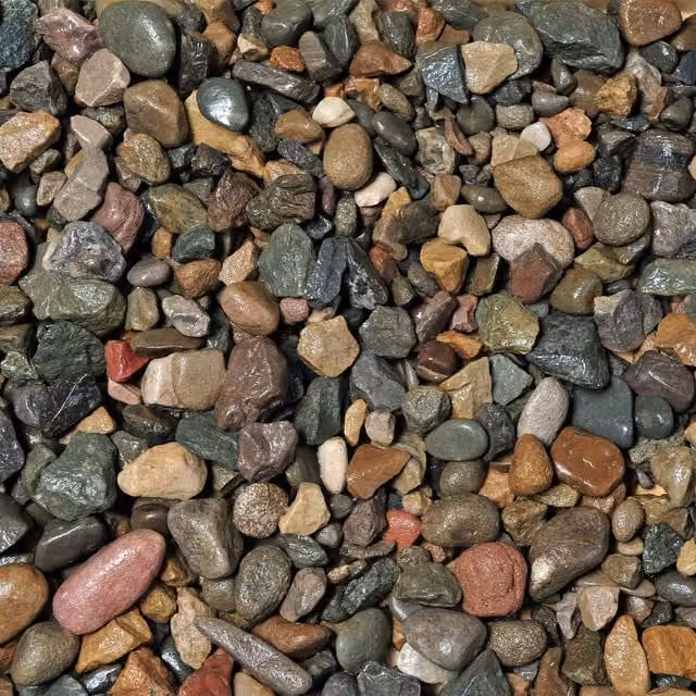 Warma Dalston Decorative Gravel 10mm Bulk Bag Multicolour Grey Blue Pink and Brown Stone