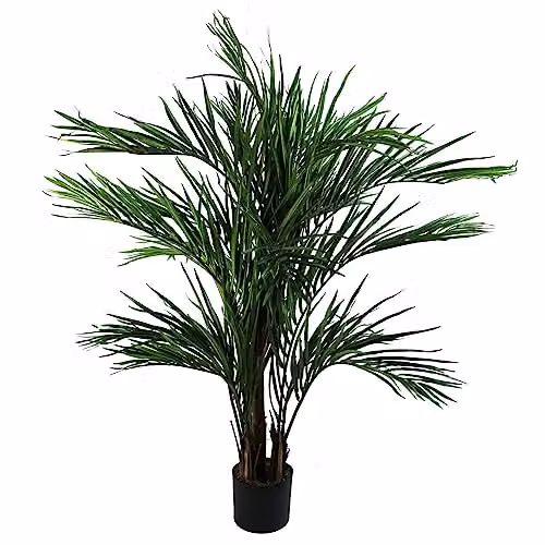 Leaf Design UK 130cm Green Areca Palm Artificial Tree