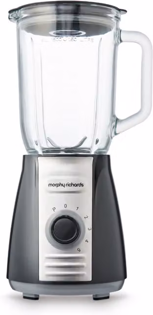 Morphy Richards Total Control Table Blender in Grey and Black with Glass and Plastic Components