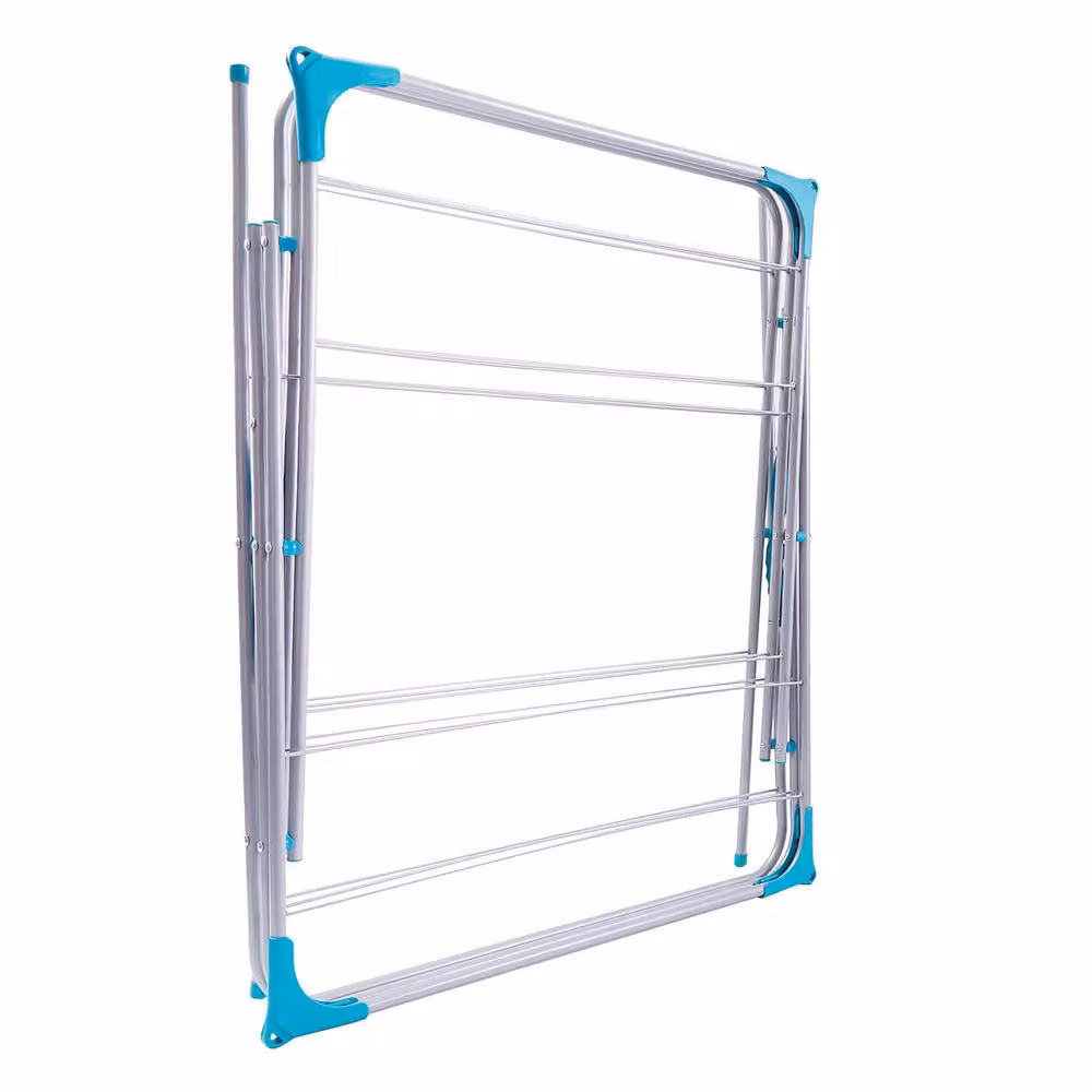 Coopers of Stortford 3-Tier Foldable Clothes Airer with 15m Drying Space and Steel Frame in Grey – 2