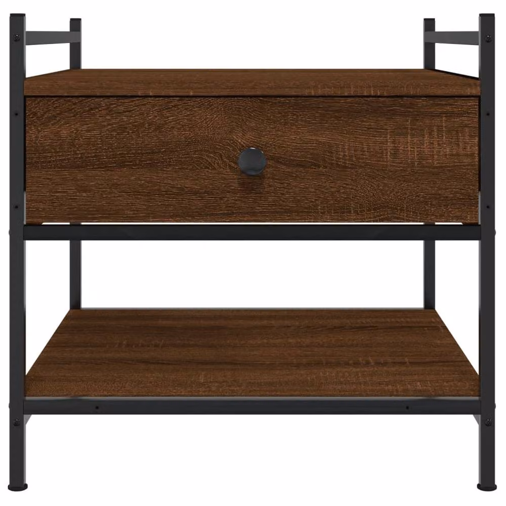 Berkfield Home Decorative Coffee Table in Brown Oak, W/D/H: 50 x 50 x 50 cm – 4