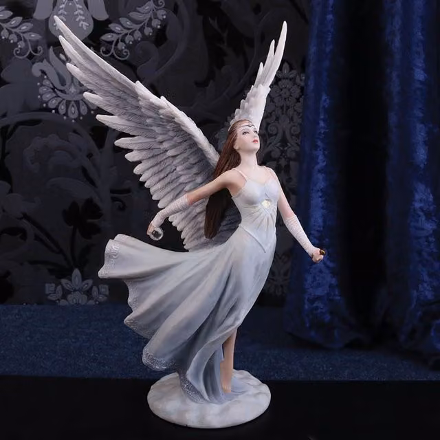 Nemesis Now Ascendance Pure Angel Figurine by Anne Stokes, White and Gold, Height: 28 cm