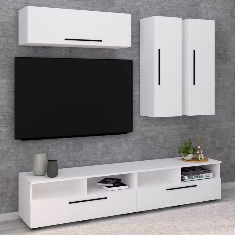 VCM Arila L Wood Wall Cabinet in White