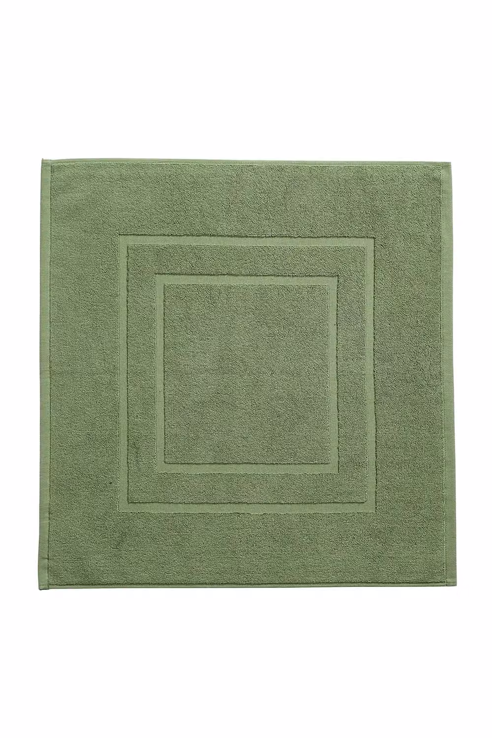 Christy Brixton Luxury 100% Cotton Bath Mat in Khaki/Green, W/D/H: 60 x 60 x 0.5 cm – 2
