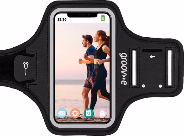 Groov-e Sports Armband Phone Holder - Black