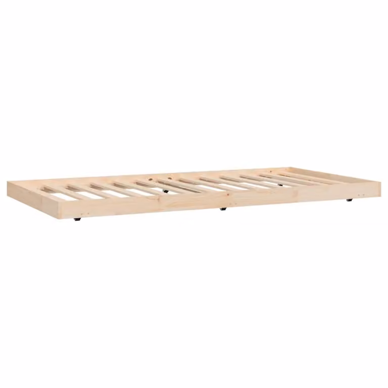 Berkfield Home Rustic Solid Wood Pine Bed Frame in Brown, W/D/H: 100 x 200 cm