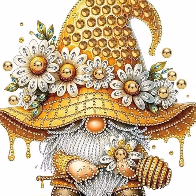 Syntego DIY Honeycomb Gnome Diamond Art Kit in Multicolour and Yellow