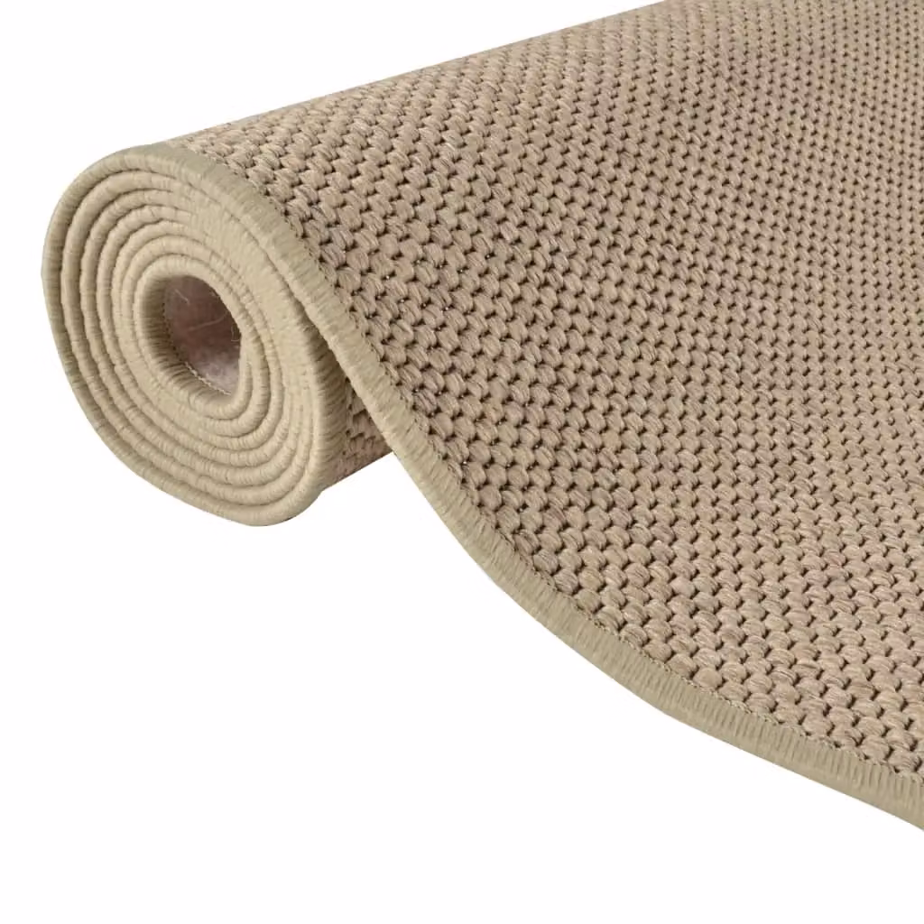 Berkfield Home Sisal Look Carpet Runner in Sand and Brown, W: 50 cm, L: 300 cm – 3
