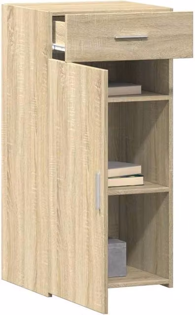 Berkfield Home Sonoma Oak Sideboard in Beige, W/D/H: 45 x 42.5 x 93 cm – 1