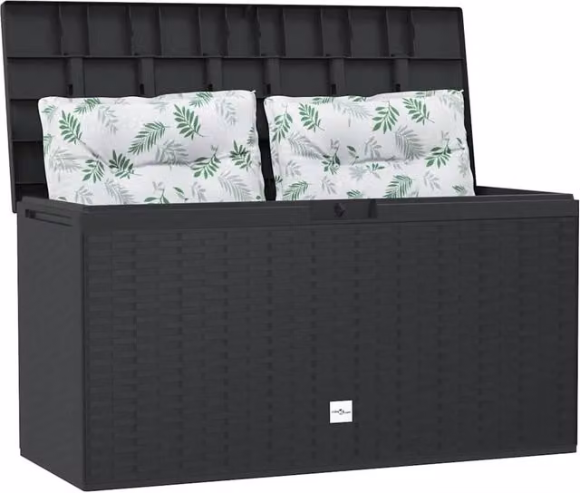 Berkfield Home Garden Storage Box in Anthracite and Black, W/D/H: 114 x 47 x 60 cm – 1