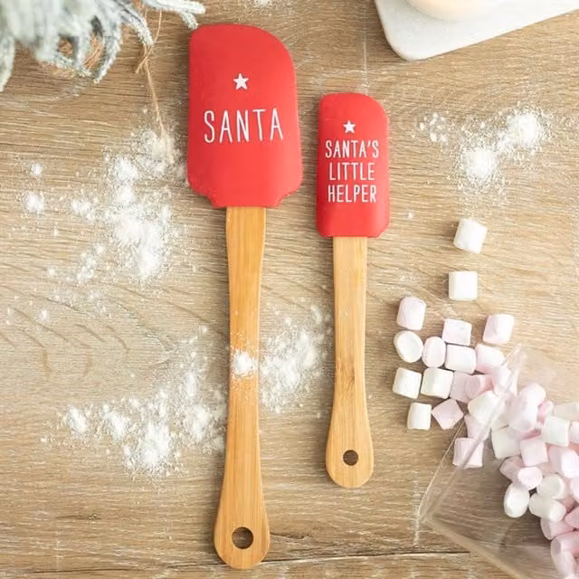 KDMK Santa's Helper Non-Scratch Silicone Spatula, Red
