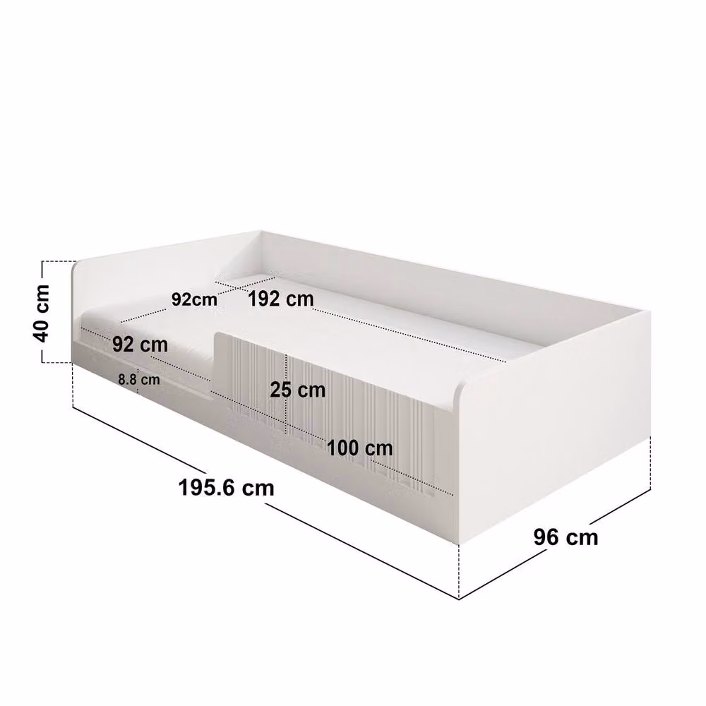 Flair Nadia Single Montessori Floor Bed in White – 3