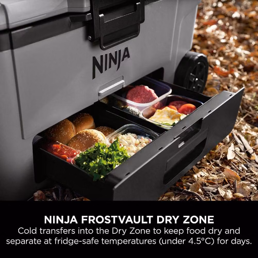 Ninja FrostVault 61L Wheeled Cooler with Dry Zone FB265EUUK in Grey – 5