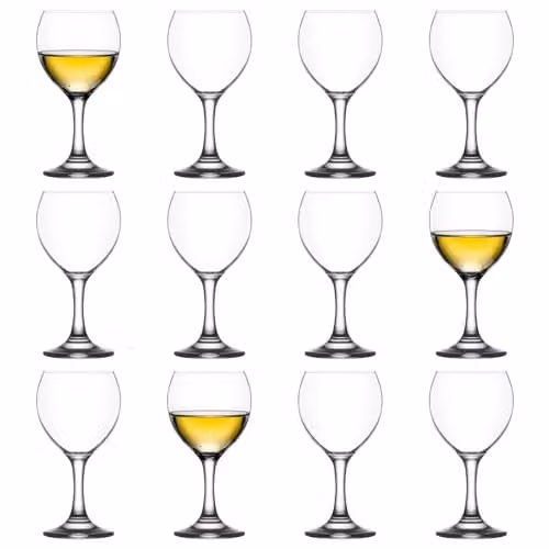 LAV Misket White Wine Glasses, 210ml, Pack of 12, Transparent – 1