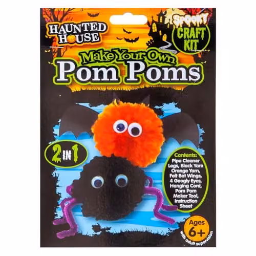 VFM e-Store Halloween Pom Pom Craft Kit in Multicolour for Adults – 3