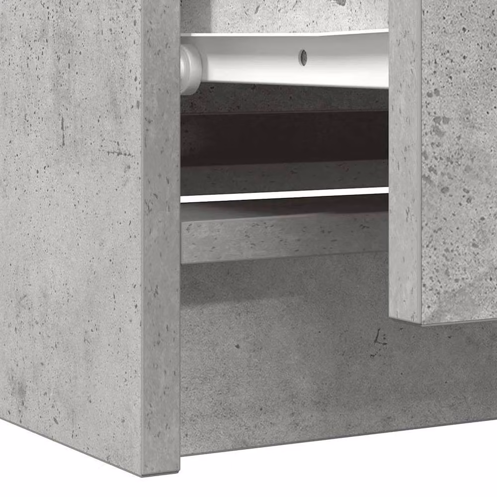 Berkfield Home TV Cabinet in Concrete Grey, Engineered Wood, W/D/H: 100 x 35 x 54 cm – 4