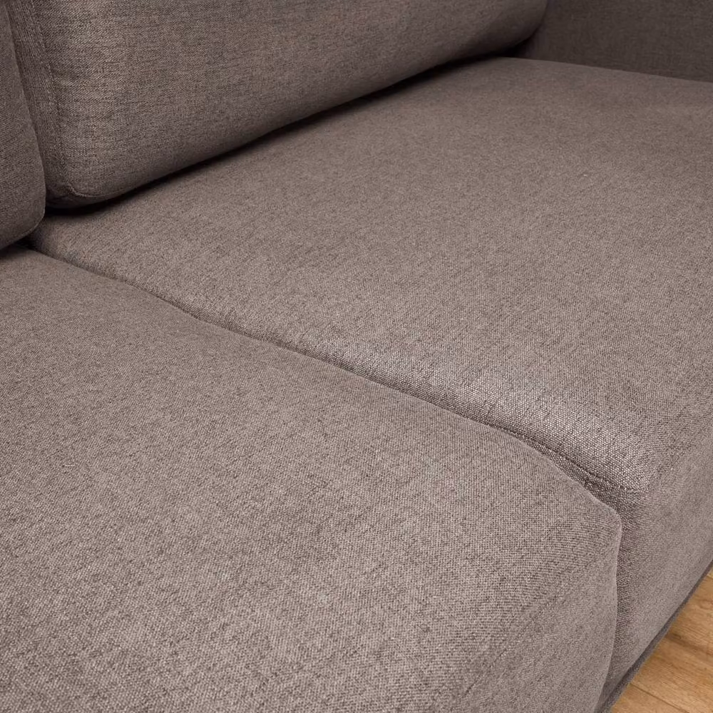 Bravich LTD Brixton 2 Seater Modern Fabric Sofa in Brown and Green with Solid Wood Frame and Metal Legs – 3
