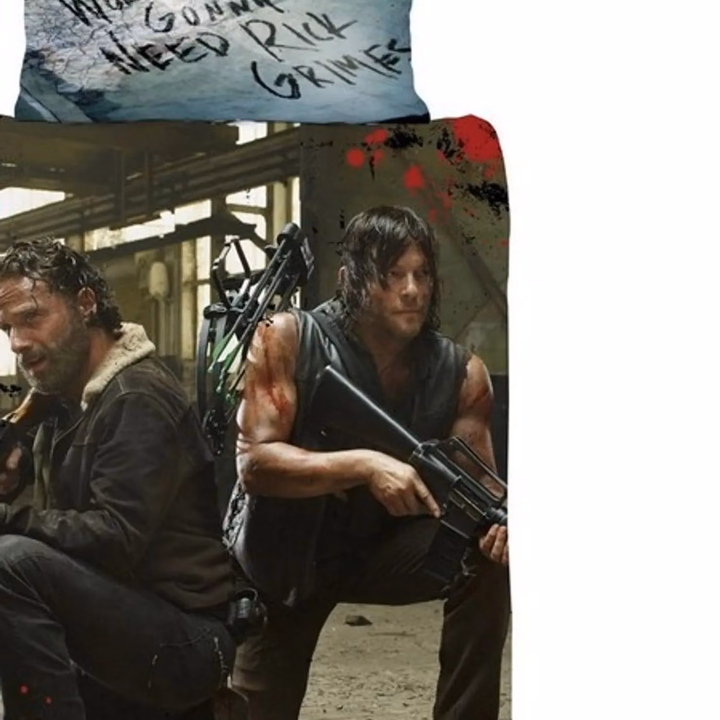 The Walking Dead New World Reversible Duvet Cover and Pillowcase Set, Multicolour, W: 90 cm, L: 200 cm – 2