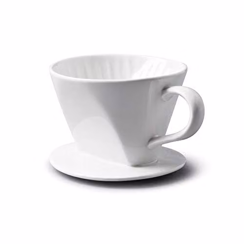 Wm Bartleet & Sons Traditional Porcelain Coffee Filter Cone in White