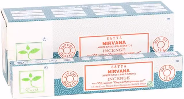 Satya Nirvana Earth Incense Sticks in Turquoise/Petrol for Calm and Meditation