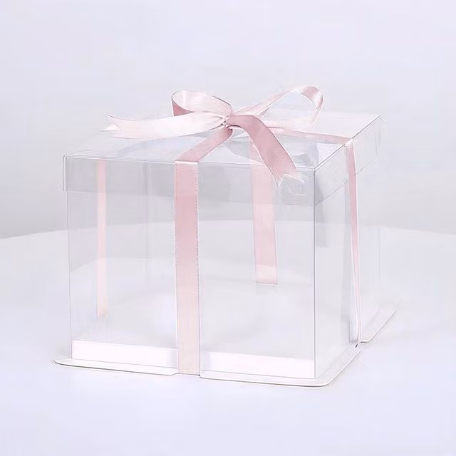 NESTLUNE Clear PVC Gift Boxes for Cake and Candy Packaging, W/D/H: 25.5 x 16.5 x 27 cm – 1