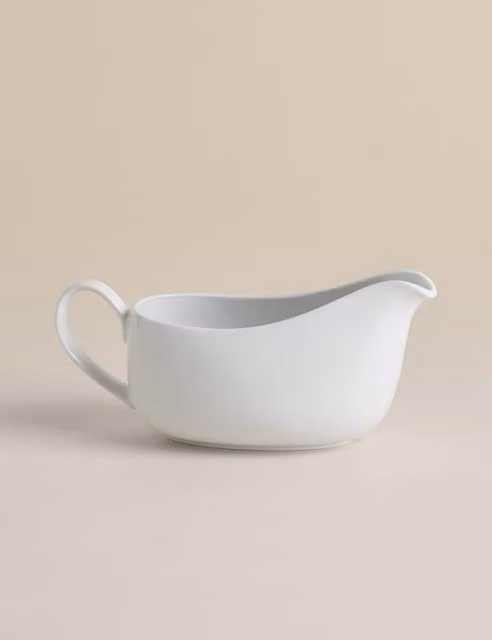 M&S Maxim Porcelain Gravy Boat in White