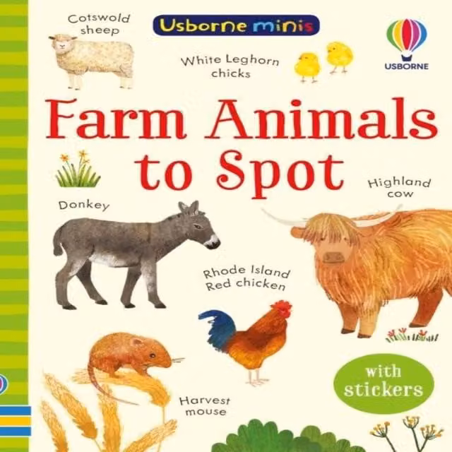 Usborne Publishing Ltd Farm Animals to Spot by Kate Nolan Multicolour Paperback Book
