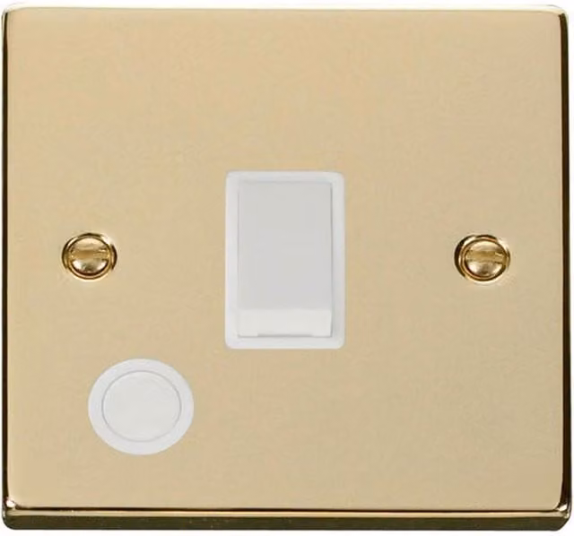 SE Home Polished Brass 1 Gang 20A DP Switch with Flex in Gold