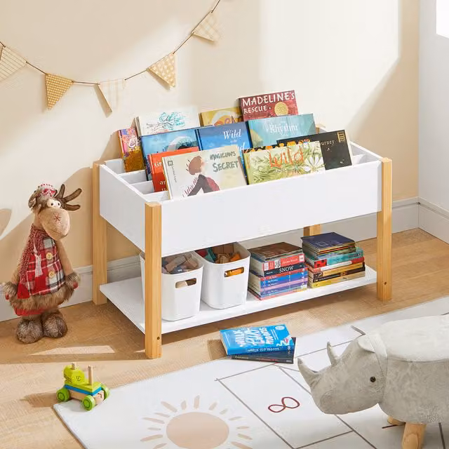 SoBuy Kids Freestanding Storage Unit with Shelf Rack in White
