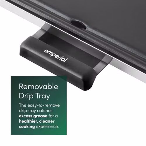 Emperial Black Electric Teppanyaki BBQ Grill with 2000W Non-Stick Smooth Plate and Adjustable Temperature Control, W/D/H: 90 x 23 x 10 cm – 6