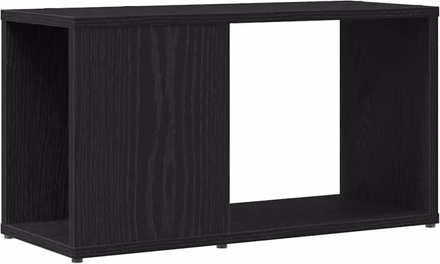 Berkfield Home Modern Black Oak TV Cabinet in Matt MDF, W/D/H: 60 x 24 x 32 cm