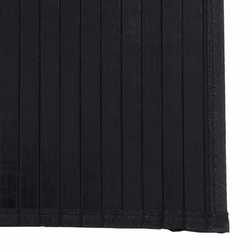 Berkfield Home Rectangular Bamboo Rug in Black, W: 70 cm, L: 200 cm – 5