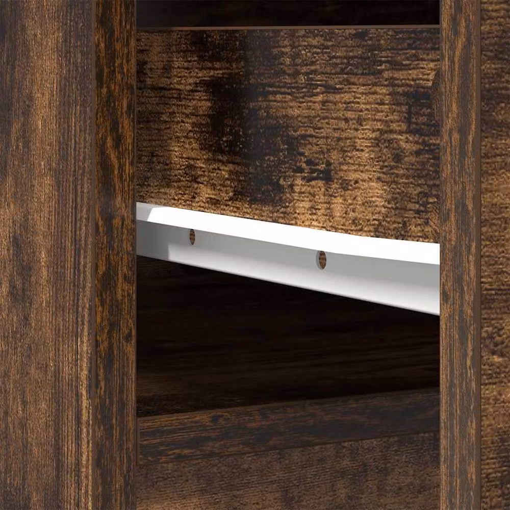 Berkfield Home Smoked Oak Highboard in Brown, W/D/H: 37.5 x 35 x 180 cm – 3