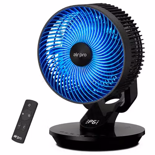 Air Pro 10 inch SmartVoice Desk Fan with Remote Control and 3D Oscillation in Black – 8