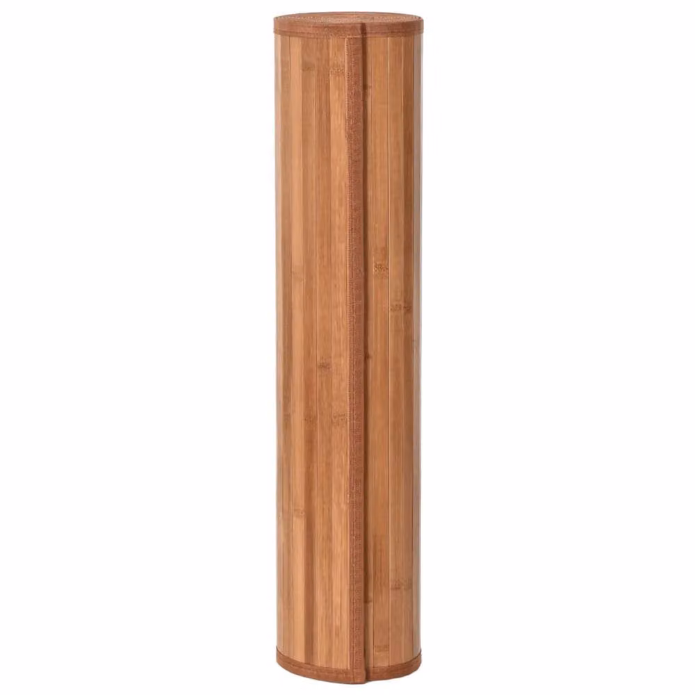 Berkfield Home Rectangular Bamboo Rug in Brown, W: 100 cm, L: 300 cm – 2