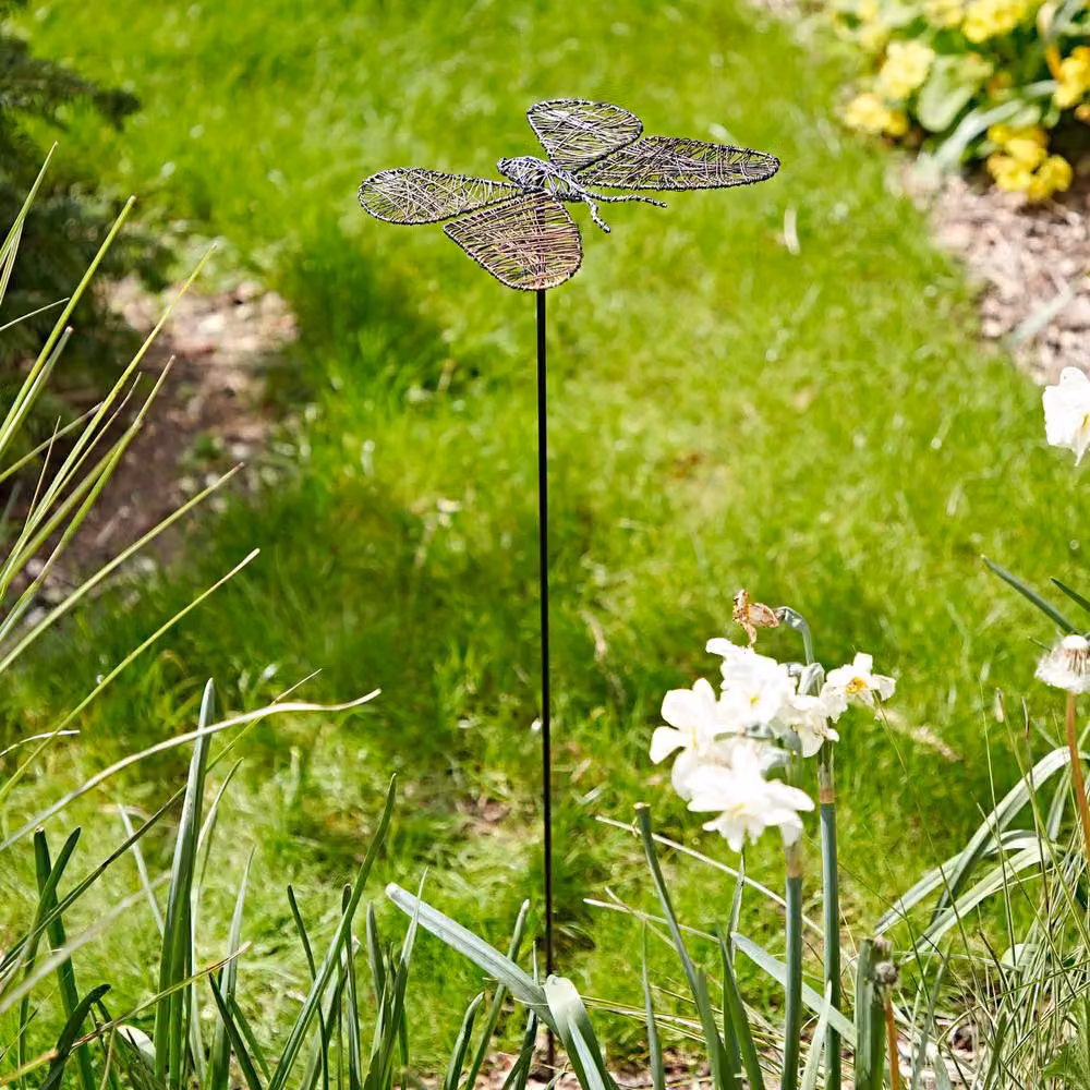 Paper High Metal Butterfly Garden Stake Decoration in Brown – 2