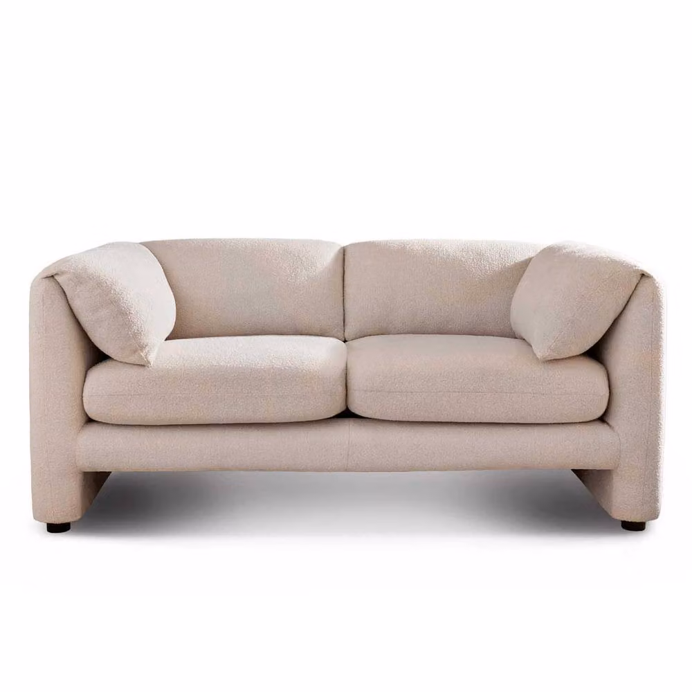 Furnishings For Less UK Chester 3 Piece Boucle Fabric Sofa Set in Beige – 3