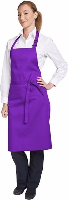 Dennys Pack of 2 Multicoloured Bib Aprons in Purple, W: 71.1 cm x H: 91.4 cm