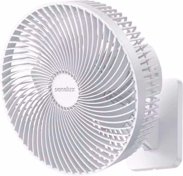 Senelux 10 Inch White Wall Fan with Remote Control, Oscillation and Timer