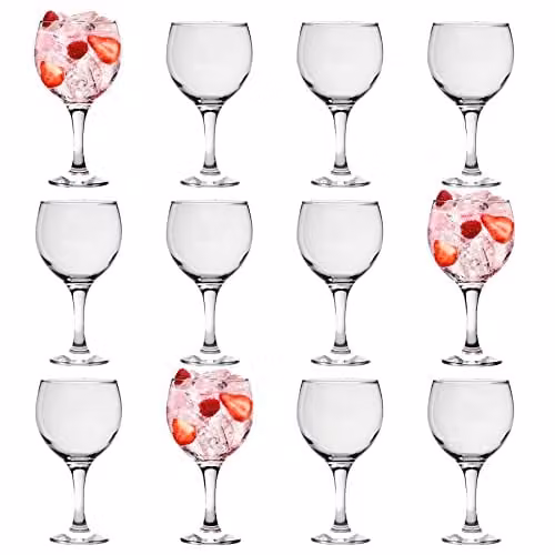 LAV Misket Gin and Tonic Cocktail Glasses, Clear, Pack of 12, 645ml – 1