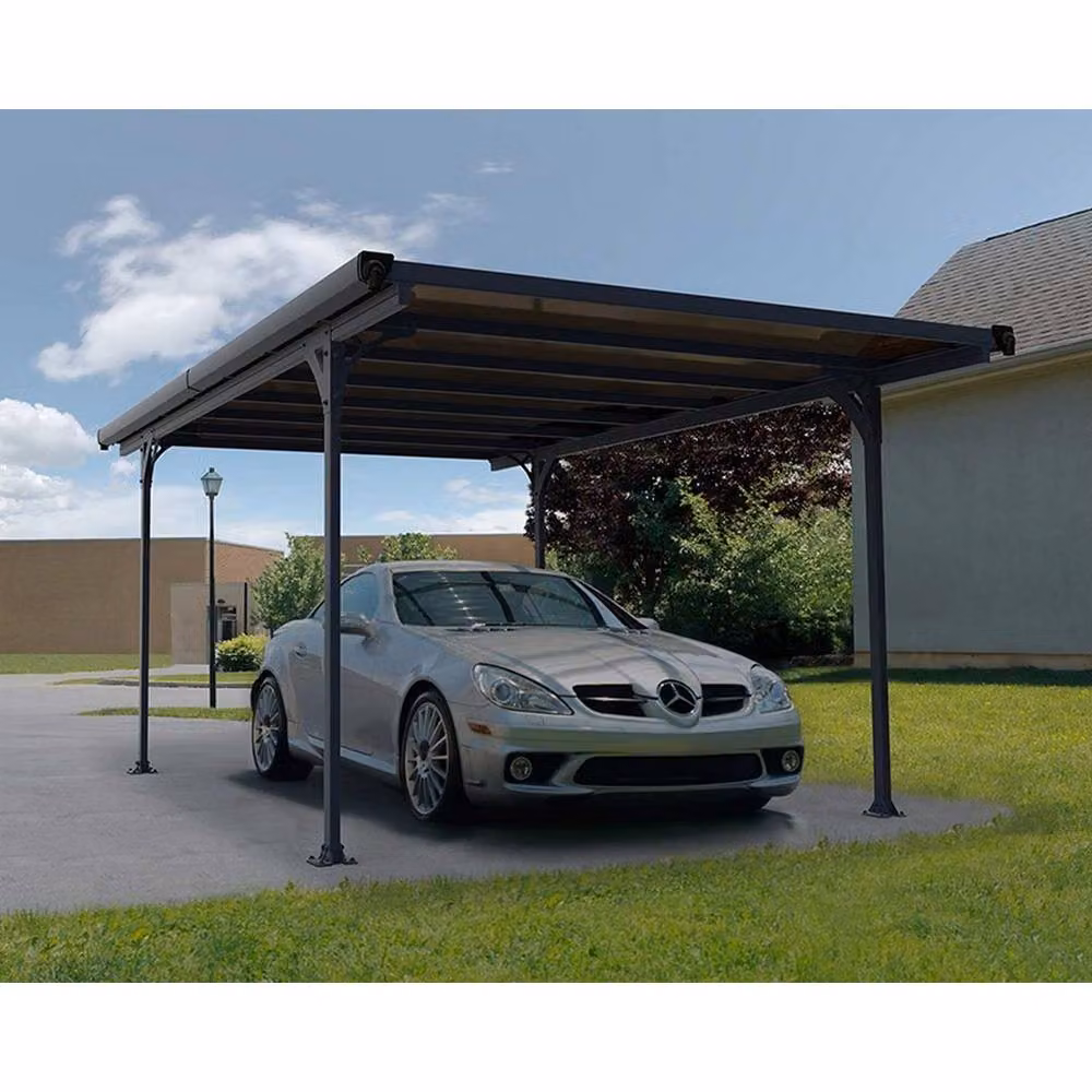 Palram Verona 5000 Polycarbonate Carport in Grey, W: 299 cm, D: 504 cm, H: 217 cm – 2