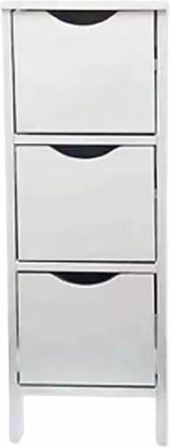 FORGEVIO White Wooden 3-Drawer Freestanding Storage Cabinet – 1