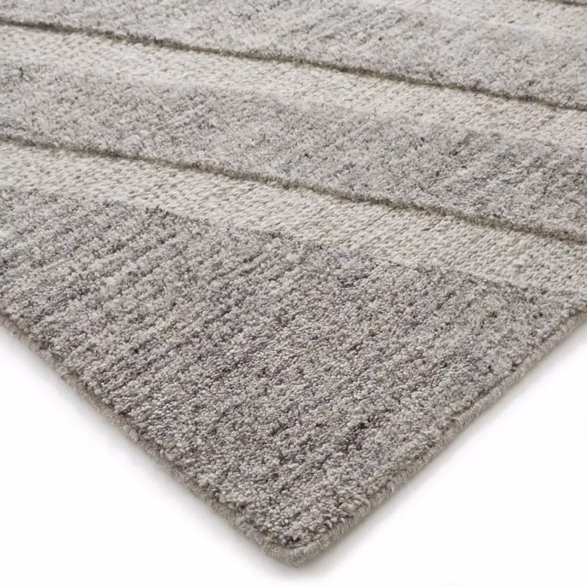 The Rug Shop UK Grey Modern Geometric Handmade Wool and Cotton Area Rug, W: 200 cm, D: 280 cm – 1