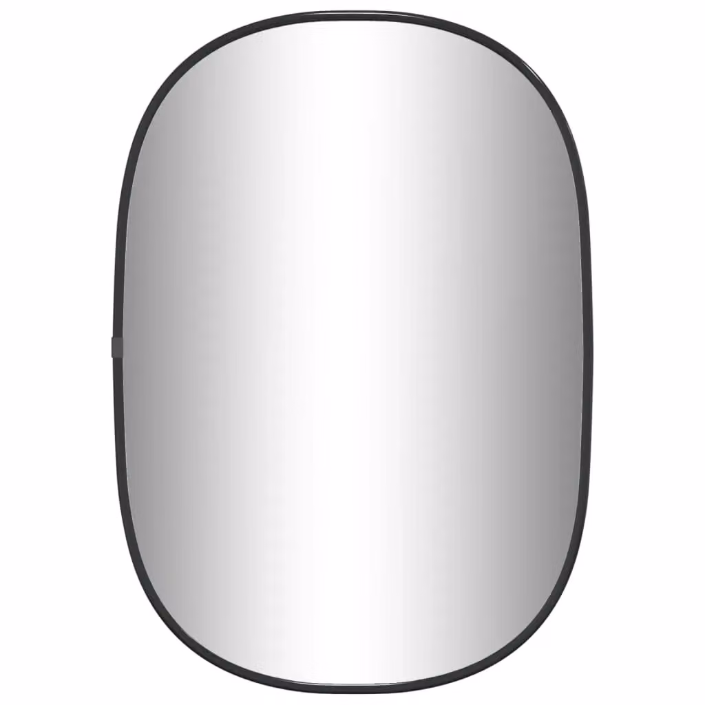 Berkfield Home Minimalist Rectangular Wall Mirror in Black, W: 50 cm, H: 35 cm – 2