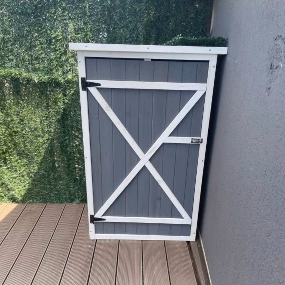Kelvenix Waterproof Wooden Garden Shed in Grey – 3