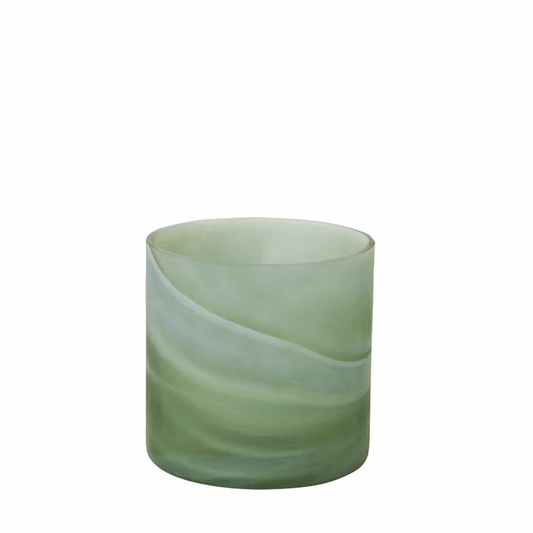 Dome Deco IPALA Round Glass Tealight Holder in Green