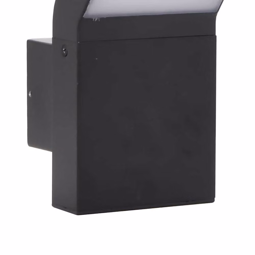 Berkfield Home Set of 2 Black Outdoor LED Wall Lights in Die-cast Aluminium – 4