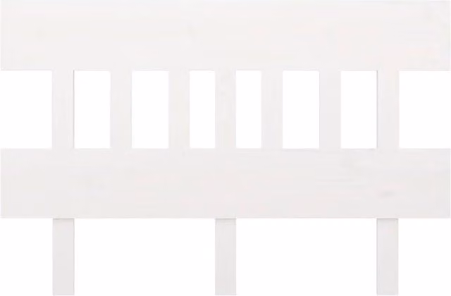Berkfield Home Beautiful Bed Headboard in White Solid Pine Wood, W: 163.5 cm, D: 3 cm, H: 81 cm – 1