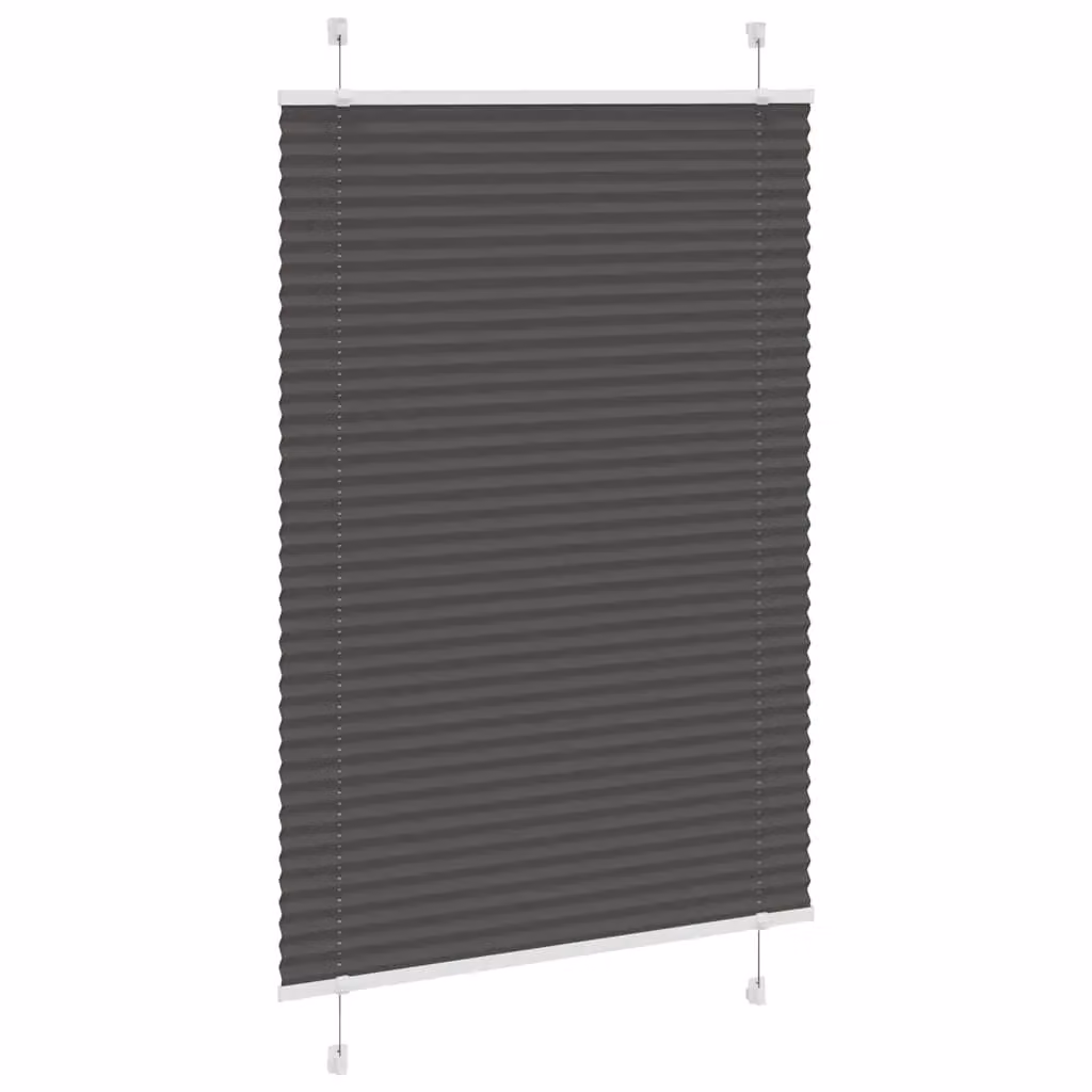 Berkfield Home Black Single Pleat Fabric Blind with Cord, W: 84.4 cm, H: 100 cm – 3